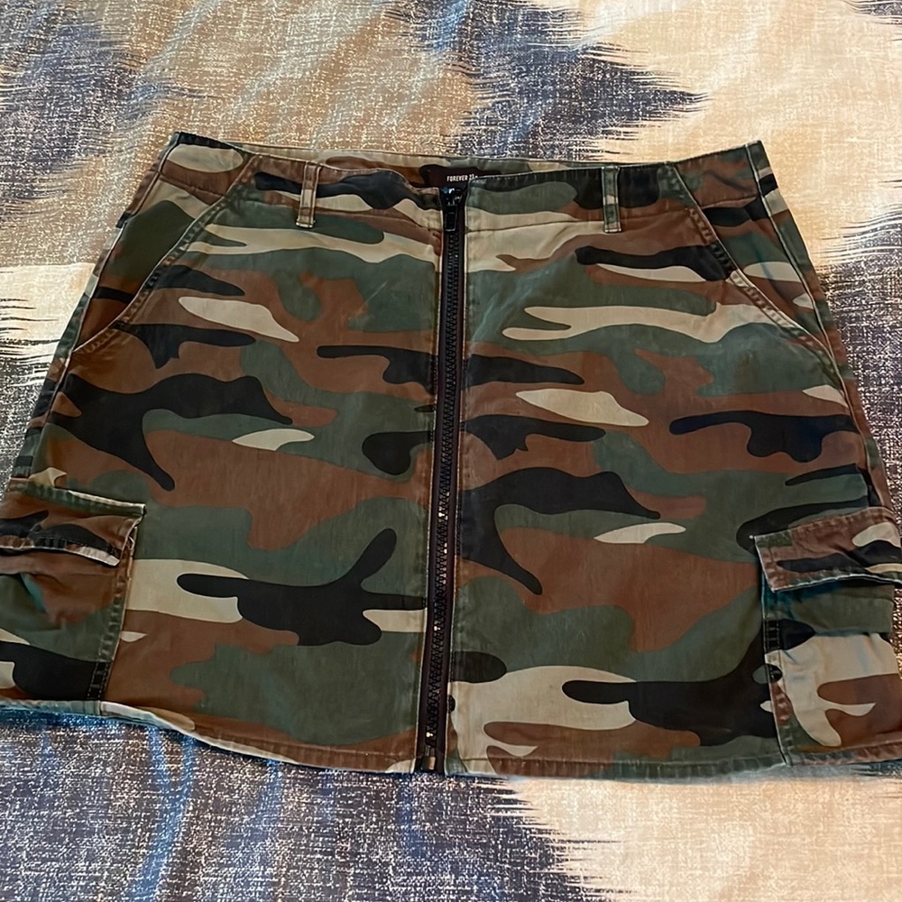 Camo green skirt
